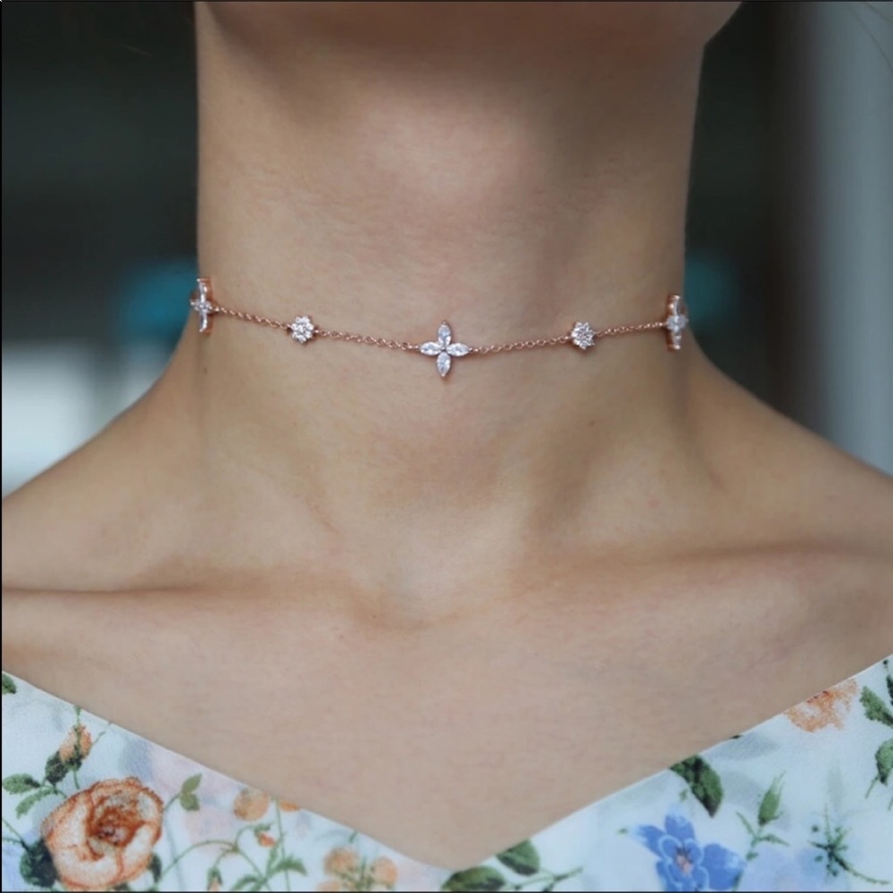 ⭐️Rose gold filled CZ choker